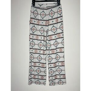 Primark Cares Women’s Wide Leg Pants XS Aztec Geometric Print Boho Lounge